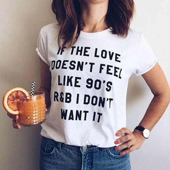 🎶 90s R&B Love Basic White Tee 🎶 - Picture 3 of 8